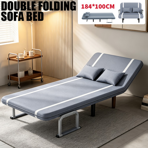 Double fabric sofa bed - fabric,