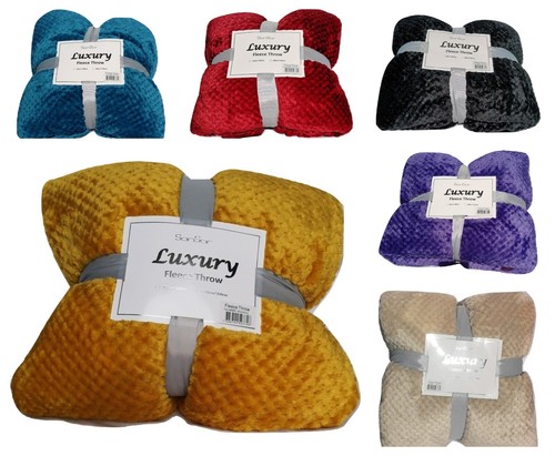 Waffle fleece throw blanket - throw,