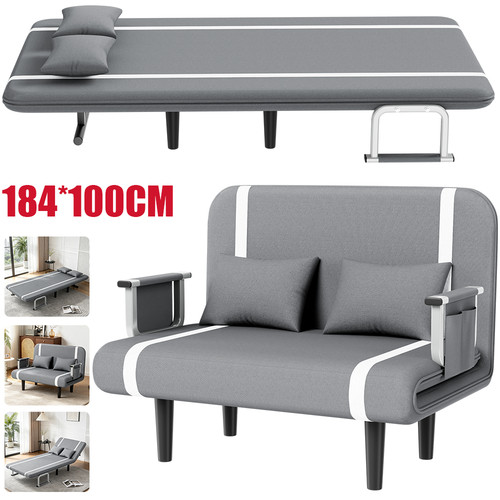 Double fabric sofa bed - fabric, sleeper
