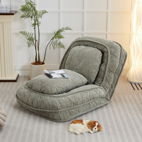 Green foldable sofa - foldable,