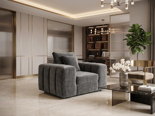 Grey folding sofa bed armchair - grey,