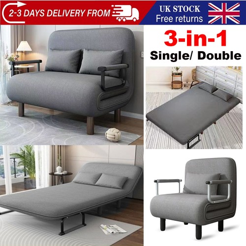 Convertible sofa bed - sofa, grey