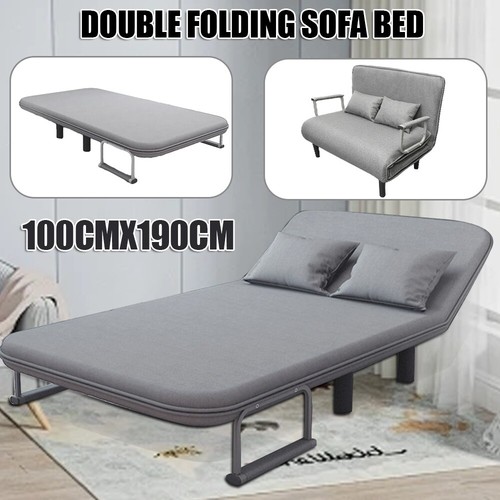 Folding double fabric sofa bed - double,