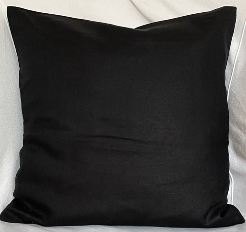 Plain black linen - linen, sofa