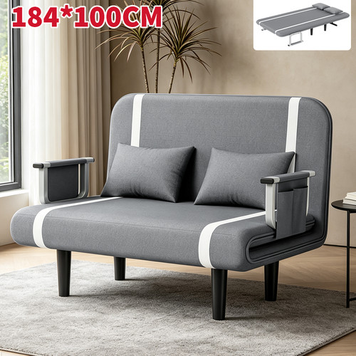 Folding double fabric sofa bed - sofa,