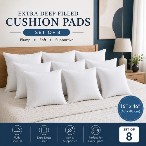 Pack white filled cushion - 8,