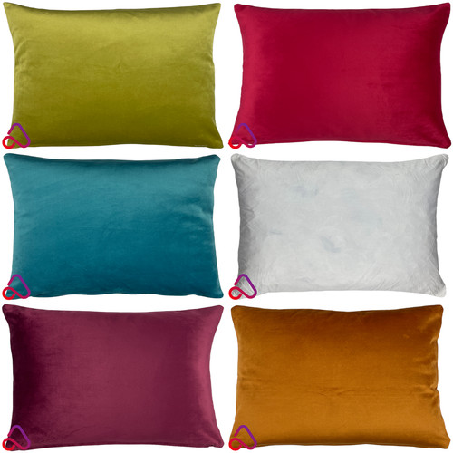 Rectangle plush velvet cushion - rectangle,