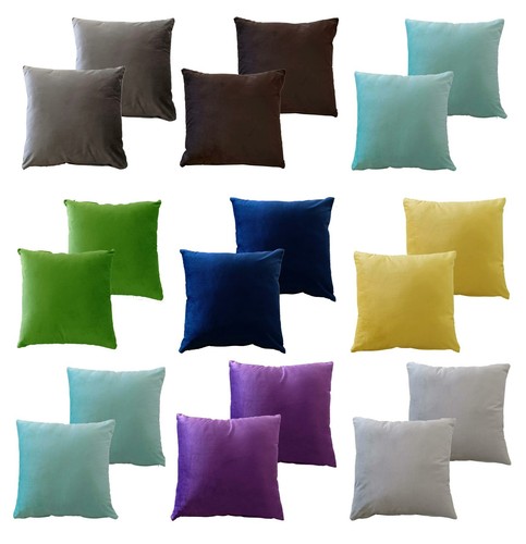Set plain velvet cushion - plain,
