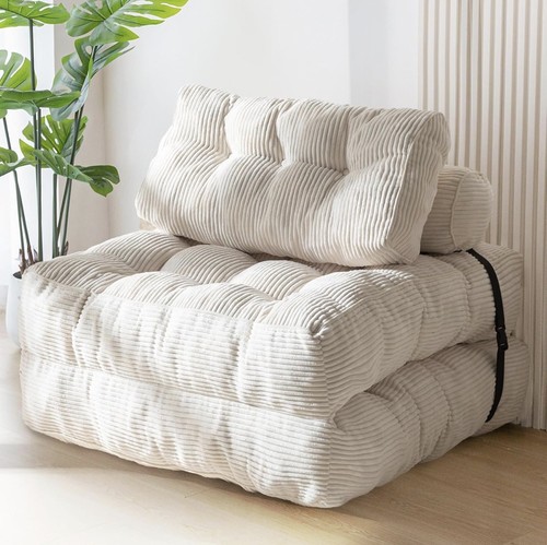 Folding sofa bed beige - folding,
